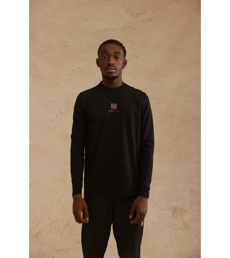 EMPORIO VALENTINI  -  טי-שירט שרוול ארוך בצבע שחור עם הדפס גרפי EMPV.VLNT