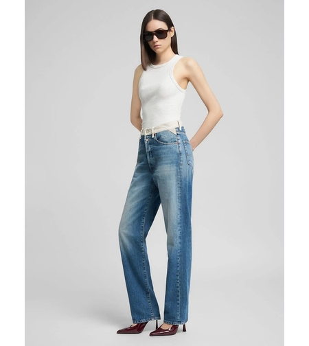 REPLAY -  ג׳ינס נשים בגזרה רחבה בצבע כחול בהיר