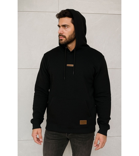 PIERRE CARDIN - PIERRE CARDIN -קפוצ'ון עם לוגו BLACK