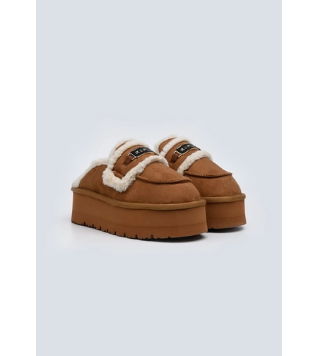 REPLAY - כפכפי מיול פלטפורמה לנשים בצבע חום