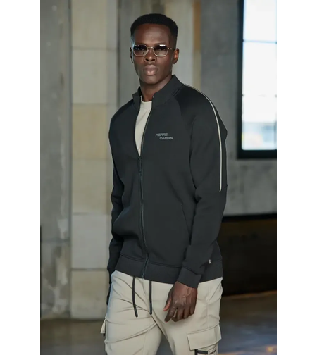PIERRE CARDIN - ג'קט עם רוכסן לגבר בצבע שחור
