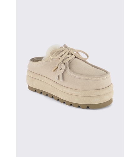 REPLAY - כפכף פרווה פלטפורמה בצבע ב