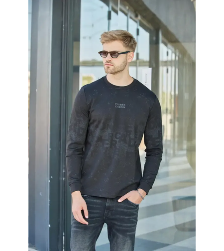 PIERRE CARDIN - חולצת גבר שרוול ארוך בצבע שחור