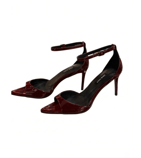 סנדל בורדו עקב גבוה NINE WEST - EARTH