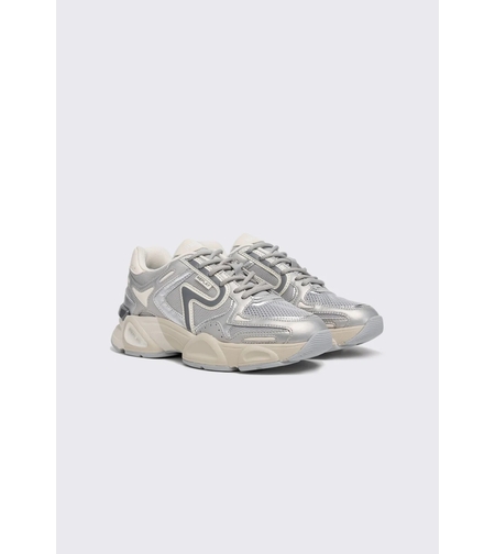 REPLAY - סניקרס נשים DESTINY בצבע כסוף-לבן