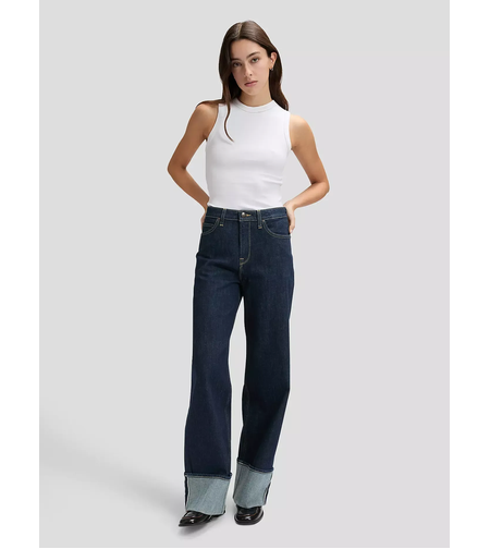 מכנס ג'ינס נשים -LEE JEANS Stella Wide Leg Selvedge Denim Jean