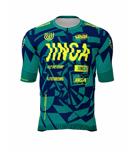 חולצת רכיבה - JINGA Pro Inferno Jersey Green blue