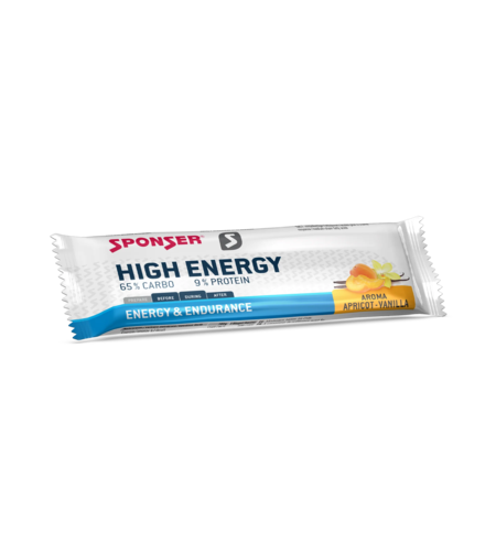 חטיף אנרגיה עתיר פחמימות משמש-וניל - Sponser High Energy Bar Apricot-Vanilla