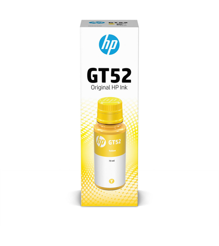 בקבוק דיו מקורי HP GT52 צהוב (M0H56AE) למדפסות Smart Tank / Ink Tank
