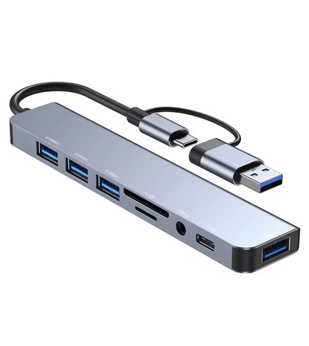 תחנת עגינה מקצועית 8 ב-1 בחיבור Type-C – כל החיבורים שאתם צריכים במכשיר אחד!