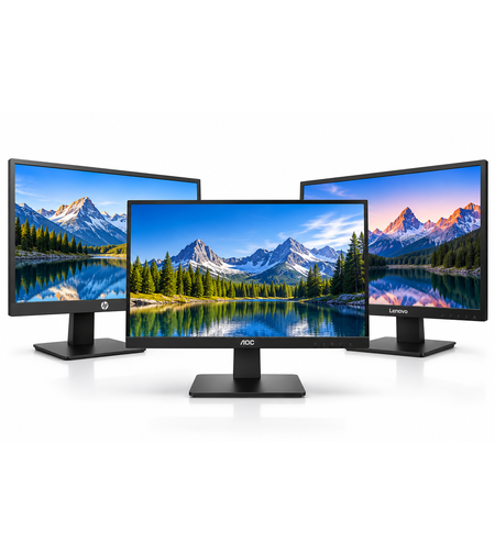 מסך מחשב מחודש 22 אינץ׳ HP / AOC / Lenovo עם HDMI – מגוון דגמים לפי מלאי