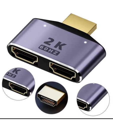מתאם HDMI 1 ל־2 – מפצל מסך באיכות HD/2