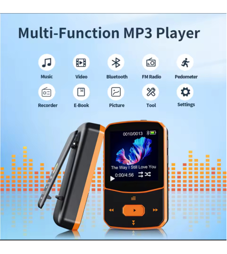נגן MP3 מתקדם עם Bluetooth – דגם RUIZU X52 (64GB)