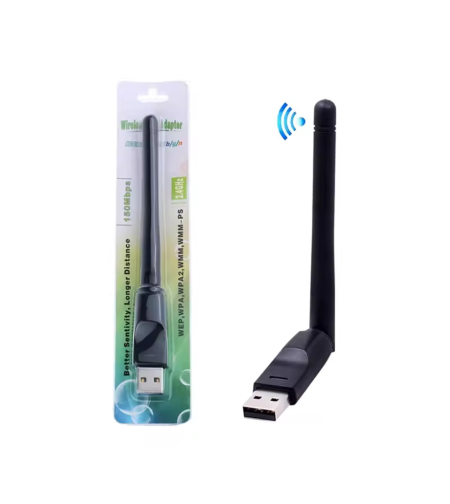 מתאם רשת אלחוטי USB עם אנטנה (Wireless USB Adapter)