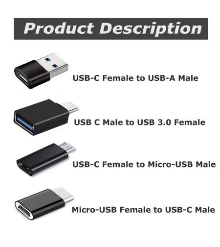 סט 8 מתאמי USB ↔ USB-C – פתרון חיבור מושלם