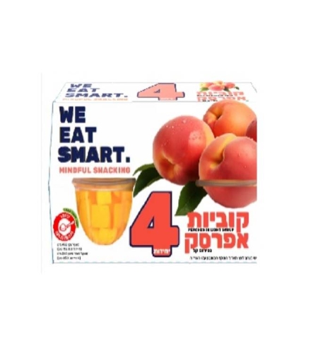 קוביות אפרסק בסירופ קל- מארז