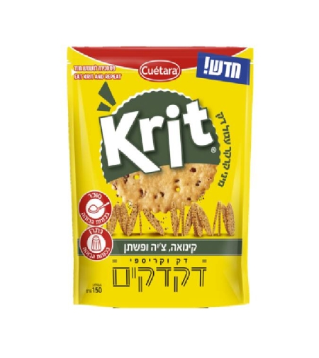 מיני קרקר עגול דק בטעם קינואה, צ'יה ופשתן - קריט