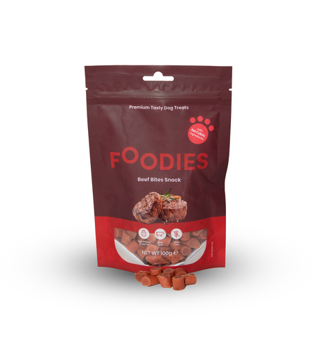 חטיף FOODIES נגיסי בקר 100 גרם - פודיס
