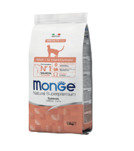 מונג' מזון לחתולים בוגרים מונו סלמון 1.5 ק