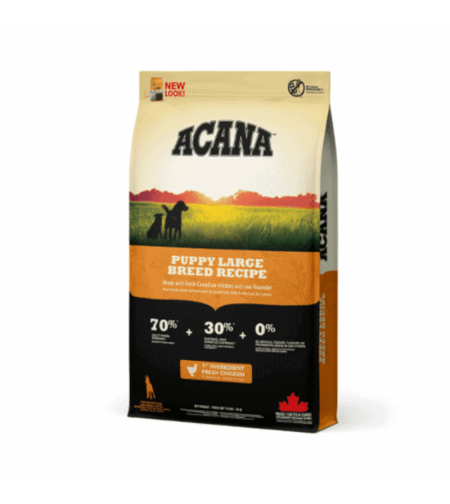 אקאנה הריטג' פאפי מזון לגור כלבים מגזע גדול ACANA - משקל שק 11.4 ק