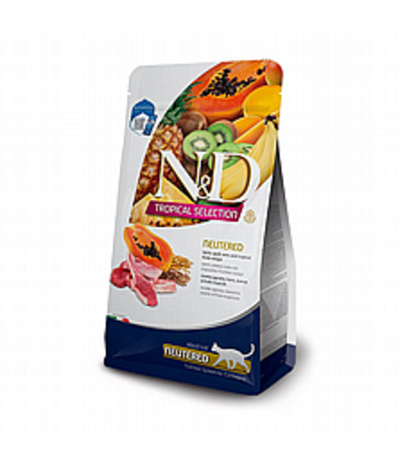 טרופיקל כבש חתול מסורס 1.5 קג ND - מזון יבש לחתולים בוגרים מסורסים בטעם כבש (טרופיקל)