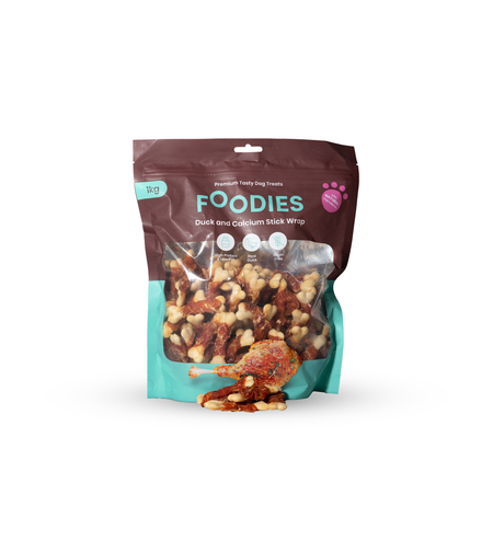 חטיף FOODIES גלילת ברווז עם עצם סידן 1 ק