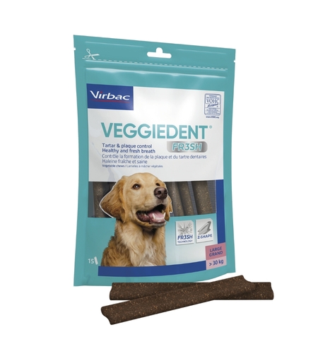 וירבק חטיף ווג'ידנט פרש לעסניות דנטליות 15 יחידות, 502 גרם, גודל Large