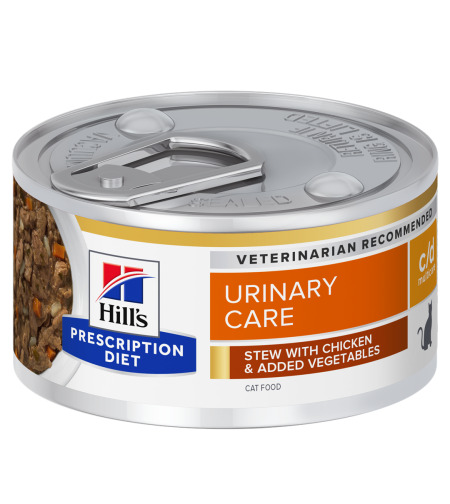 שימורי נזיד c/d | Hill's Prescription Diet מולטיקייר לחתול, 82 גר' (עוף וירקות)