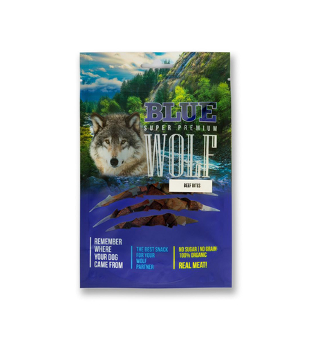 BLUE WOLF חטיף פרימיום לכלב – נגיסוני בקר