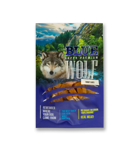 BLUE WOLF חטיף פרימיום לכלב – נגיסוני ארנבת