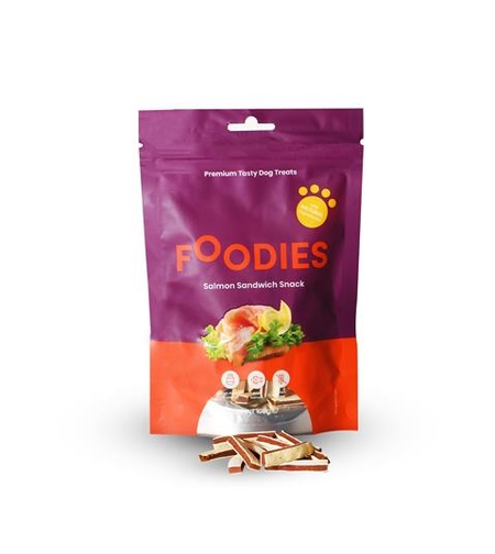חטיף FOODIES סנדוויץ סלמון, 100 גרם - פודיס