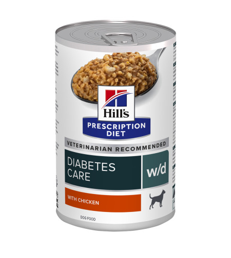 שימורי w/d | Hill's Prescription Diet דיאביטיס קייר לכלב, 370 גר' (עם עוף)