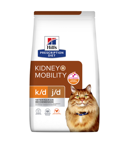 k/d j/d | Hill's Prescription Diet קידני + מוביליטי לחתול, 3 ק