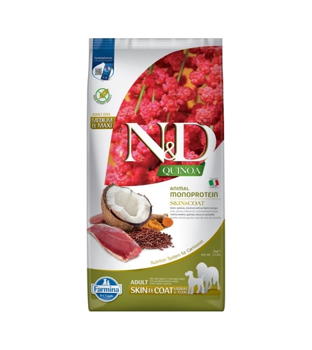 ND קינואה פרווה ברווז כלב מדיום 7 קג