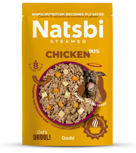 אוכל טבעי לכלבים נטסבי עוף 500 גרם Natsbi Chicken natural dog food