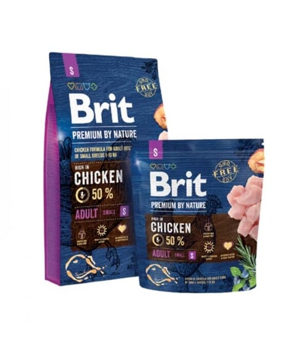 בריט עוף מזון לכלב בוגר מגזע קטן 8 ק