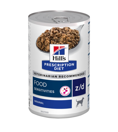 שימורי z/d | Hill's Prescription Diet רגישות למזון כלב, 370 גר'