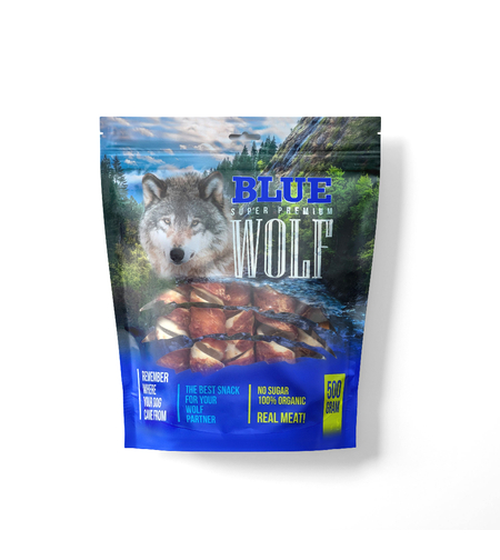 בלו וולף ספירלת עצם בקר ובשר ברווז 500 גרם