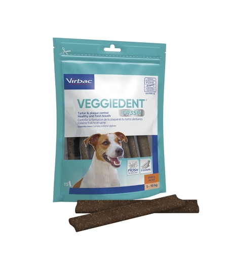 וירבק חטיף ווג'ידנט פרש לעסניות דנטליות 15 יחידות, 228 גרם, גודל Small