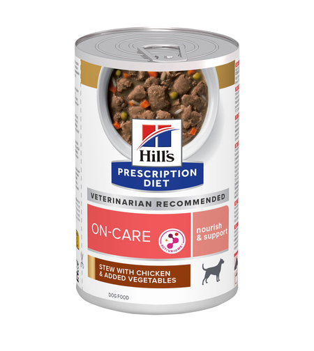 שימורי Hill's Prescription Diet | שימורי תמיכה בסרטן לכלב, נזיד 354 גרם (עם עוף וירקות)