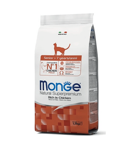 מונג' מזון יבש לחתול סניור עוף 1.5 ק