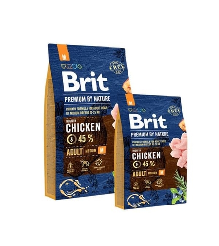 בריט עוף מזון לכלב בוגר מגזע בינוני 15 ק