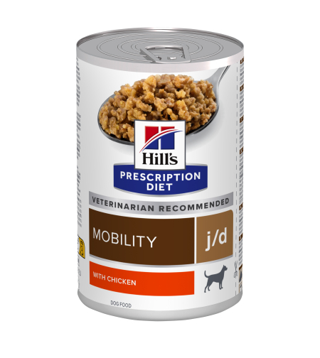 שימורי j/d | Hill's Prescription Diet מוביליטי לכלב, 370 גר' (עם עוף)