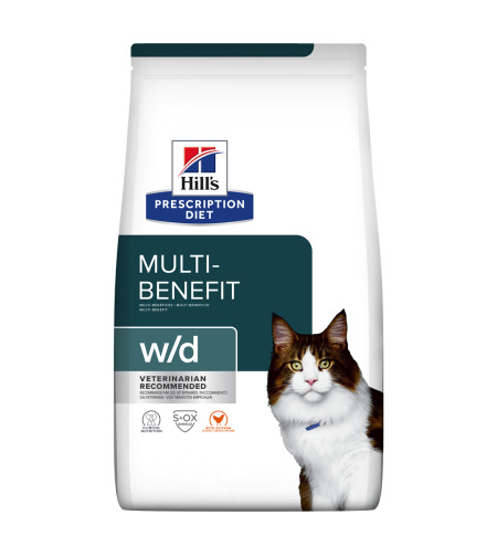 w/d | Hill's Prescription Diet מולטי בנפיט לחתול, 3 ק