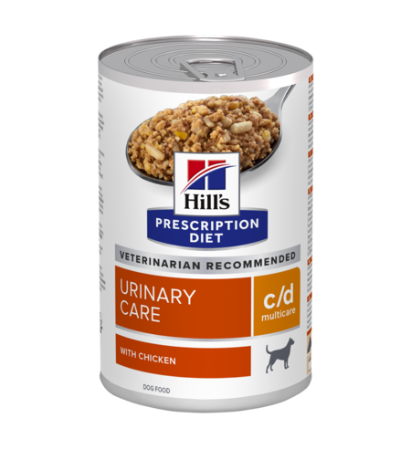 שימורי c/d | Hill's Prescription Diet מולטיקייר לכלב, 370 גר' (עם עוף)