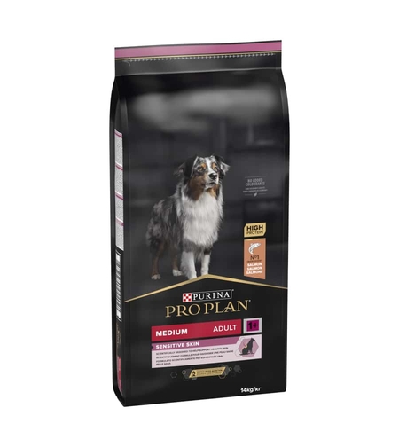 פרו פלאן סנסיטיב סלמון מזון לכלב בוגר גזע בינוני 14 ק