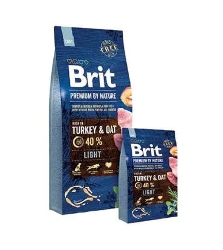 בריט עוף לייט מזון לכלב בוגר 15 ק