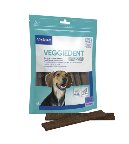 וירבק חטיף ווג'ידנט פרש לעסניות דנטליות 15 יחידות, 352 גרם, גודל Medium