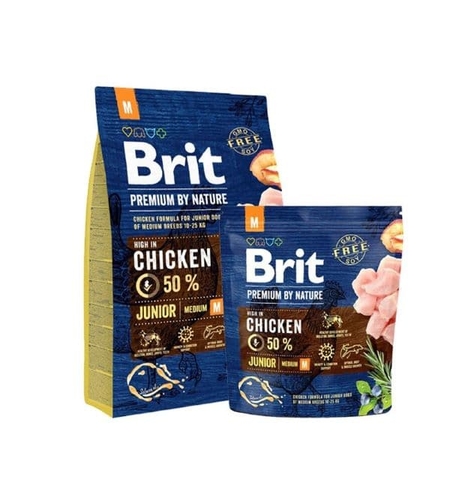 בריט ג'וניור עוף לגורי כלבים מגזע בינוני 15 ק