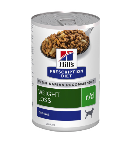 שימורי r/d | Hill's Prescription Diet הפחתת משקל לכלב, 350 גר'